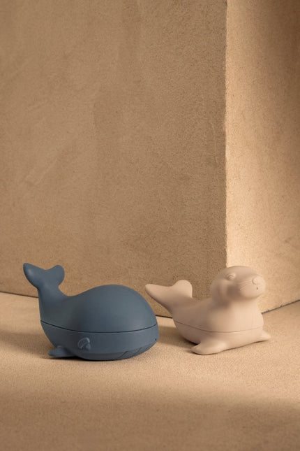 Duncan Arctic Silicone Bath Toys Whale blue / Sandy - Babywinkel - 5715493494537