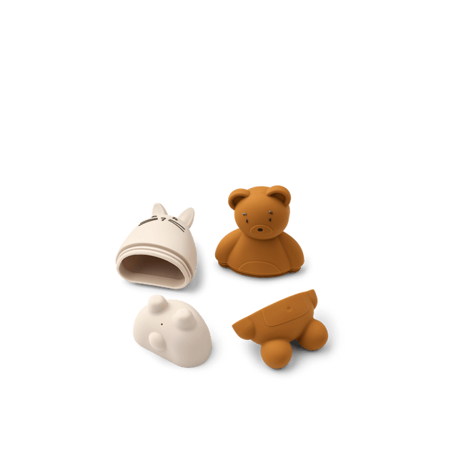 Duncan Classic Silicone Bath Toys Sandy / Mustard mix - Babywinkel - 5715493494544