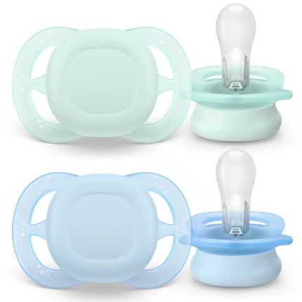 Fopspeen +0M Ultra Start Groen/Blauw - Babywinkel - 8720689027953