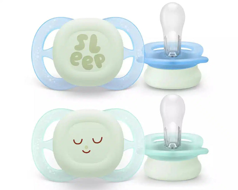 Fopspeen +0M Ultra Start Night Groen/Blauw - Babywinkel - 8720689028066