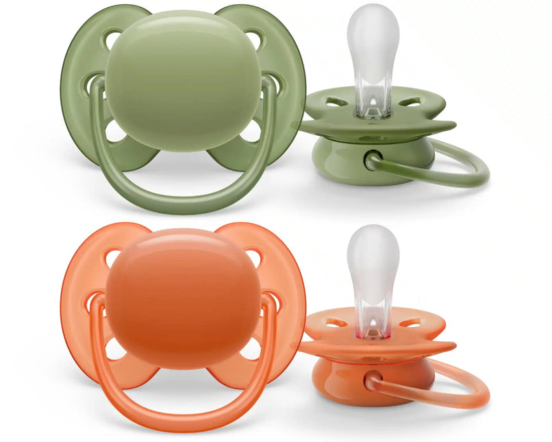 Fopspeen +18M Ultra Soft Kaki/Terracotta - Babywinkel - 8720689022460