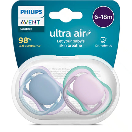 Fopspeen +6M Ultra Air Nachtblauw Groen - Babywinkel - 8720689020169