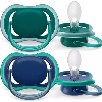 Fopspeen +6M Ultra Air Nachtblauw Groen - Babywinkel - 8720689020169