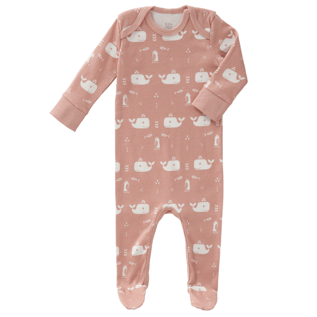 Fresk Baby Pyjama Met Voet Whale Mellow Rose koop je bij Babywinkel