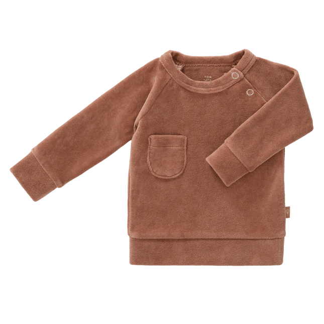 Fresk Baby Sweater Velours Twany Brown - Fresk - Babywinkel - 8720088958155