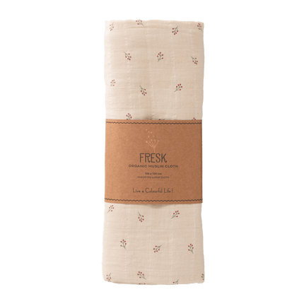 Fresk Inbakerdoek 120X120 Cm Berries - Fresk - Babywinkel - 8720874453383