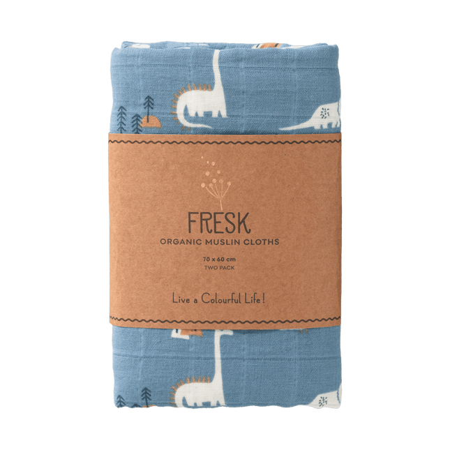 Fresk Inbakerdoek Dino Set 2St 70X60 Cm - Fresk - Babywinkel - 8720874453451