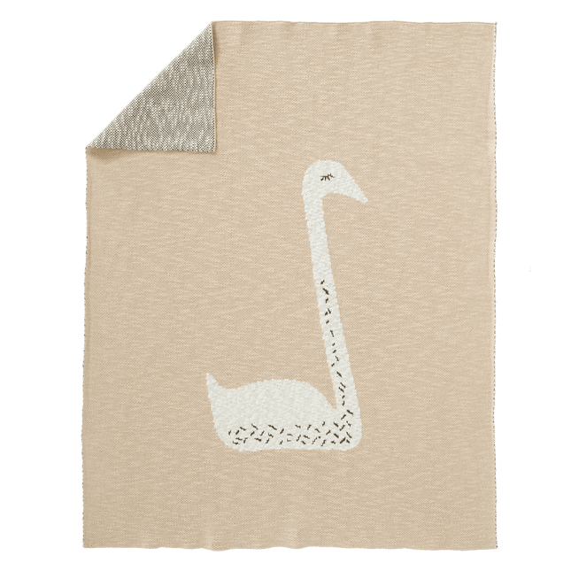 Fresk Ledikantdeken Gebreid Swan Peach 100x150cm koop je bij Babywinkel