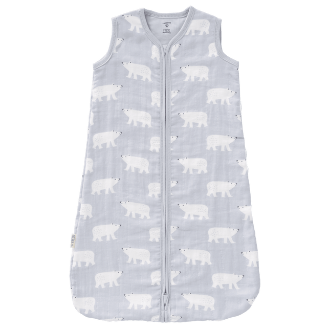 Fresk Slaapzak Baby Muslin Polar Bear 2 - laags koop je bij Babywinkel