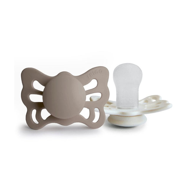 Frigg Speen Maat 1 Butterfly Anatomical Silicone - Portobello/Cream 2St - Babywinkel - 5715239030289