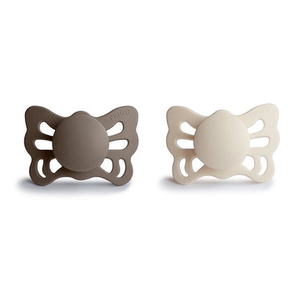 Frigg Speen Maat 1 Butterfly Anatomical Silicone - Portobello/Cream 2St - Babywinkel - 5715239030289