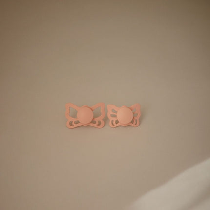 Frigg Speen Maat 1 Butterfly Soft Lilac/Pretty Peach Silicone 2 - Pack - Frigg - Babywinkel - 5715239022215