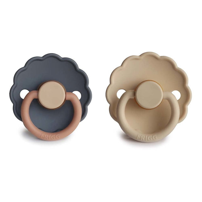 Frigg Speen Maat 1 Daisy Blooming Aurora/Croissant Latex 2 - Pack - Frigg - Babywinkel - 5715239214863