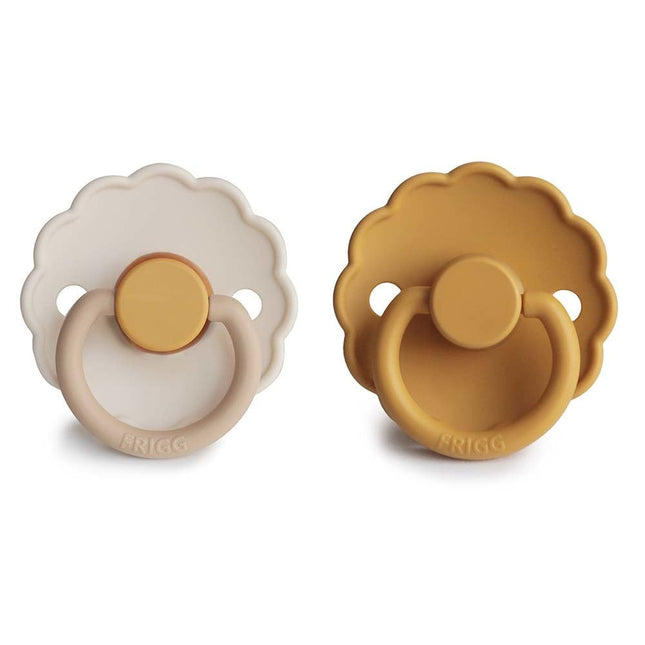 Frigg Speen Maat 1 Daisy Blooming Chamomile/H.Gold Latex 2 - Pack - Frigg - Babywinkel - 5715239214832