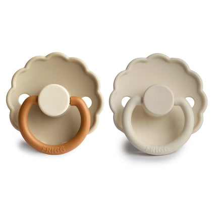 Frigg Speen Maat 1 Daisy Blooming Desert/Cream Silicone 2 - Pack - Frigg - Babywinkel - 5715239022062