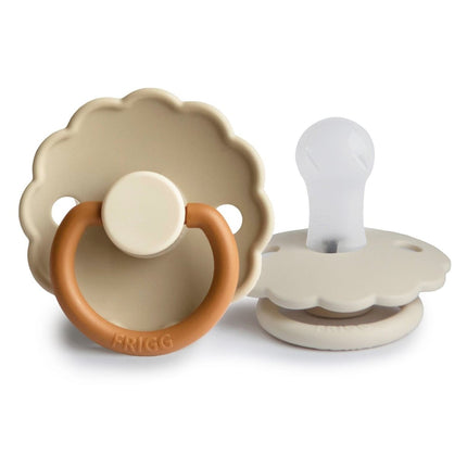 Frigg Speen Maat 1 Daisy Blooming Desert/Cream Silicone 2 - Pack - Frigg - Babywinkel - 5715239022062