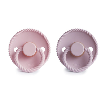 Frigg Speen Maat 1 Rope Baby Pink/Soft Lilac Latex 2 - Pack - Frigg - Babywinkel - 5715239021867