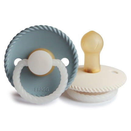 Frigg Speen Maat 1 Rope Night Stone Blue/Cream Latex 2 - Pack - Frigg - Babywinkel - 5715239019895