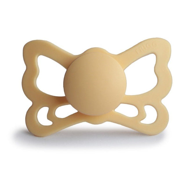 Frigg Speen Maat 2 Butterfly Anatomical Pale Daffodil Silicone - Frigg - Babywinkel - 5715239018461