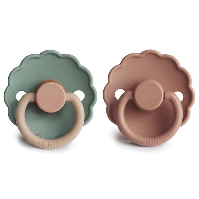 Frigg Speen Maat 2 Daisy Blooming R.Gold/Willow Silicone 2 - Pack - Frigg - Babywinkel - 5715239011431