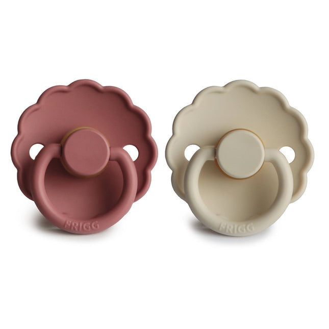 Frigg Speen Maat 2 Daisy Cream/Powder Blush Silicone 2 - Pack - Frigg - Babywinkel - 5715239011318