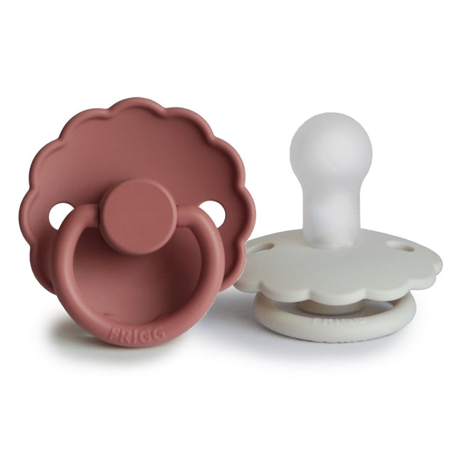 Frigg Speen Maat 2 Daisy Cream/Powder Blush Silicone 2 - Pack - Frigg - Babywinkel - 5715239011318