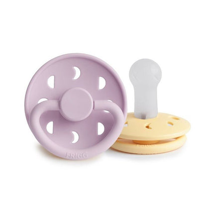 Frigg Speen Maat 2 Moon P. Daffodil/S. Lilac Silicone 2 - Pack - Frigg - Babywinkel - 5715239012025
