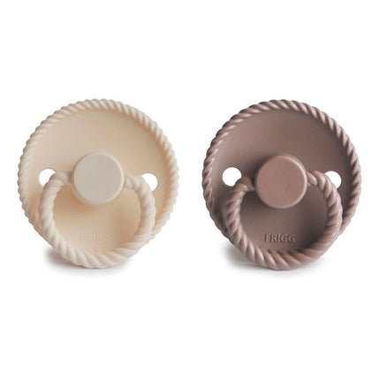 Frigg Speen Maat 2 Rope Cream/Sepia Silicone 2 - Pack - Frigg - Babywinkel - 5715239021898