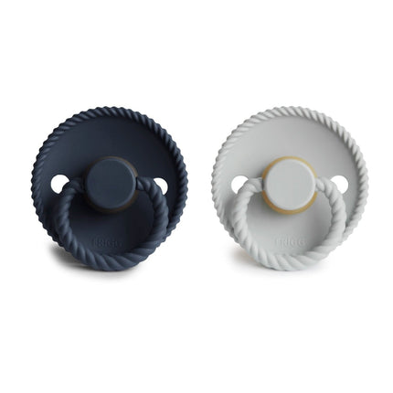 Frigg Speen Maat 2 Rope Silver Gray/Dark Navy Latex 2 - Pack - Frigg - Babywinkel - 5715239021997