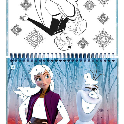 Frozen Knutsel Boek Nummer Stickeren - Babywinkel - 8714274681576