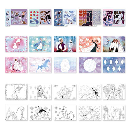 Frozen Knutsel Boek Nummer Stickeren - Babywinkel - 8714274681576