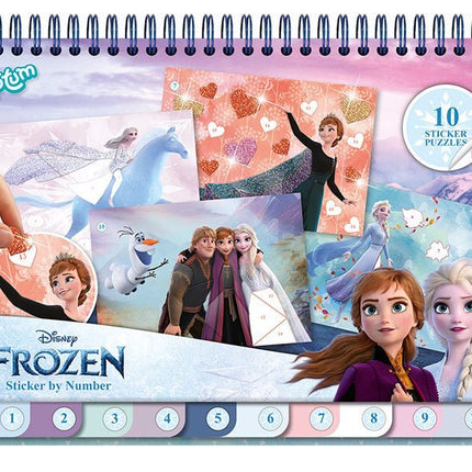Frozen Knutsel Boek Nummer Stickeren - Babywinkel - 8714274681576