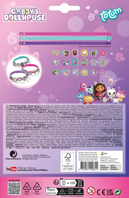 Gabby'S Dollhouse Knutselset Bedelarmband - Babywinkel - 8714274420311