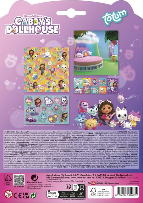 Gabby'S Dollhouse Stickers 3st - Babywinkel - 8714274420335