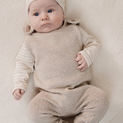 Gebreid boxpakje Soft Beige Melee - Babywinkel - 8721122583173