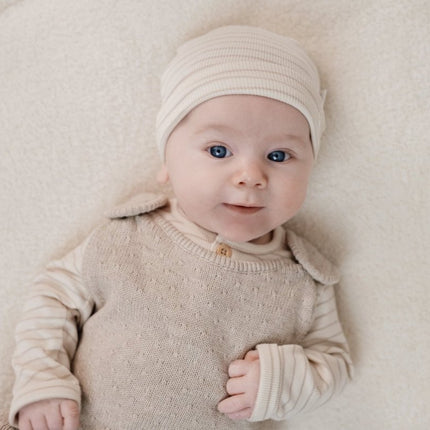 Gebreid boxpakje Soft Beige Melee - Babywinkel - 8721122583173