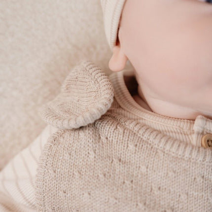 Gebreid boxpakje Soft Beige Melee - Babywinkel - 8721122583173