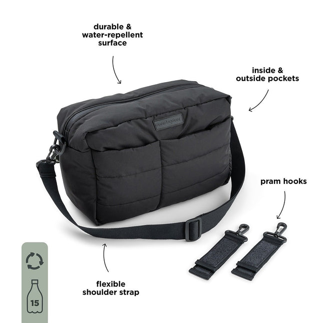 Gewatteerde kinderwagen tas Black koop je bij Babywinkel
