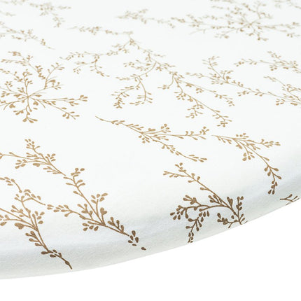 Hoeslaken boxmatras Branches - sand - Rond 90/95cm - Babywinkel - 4054703553901