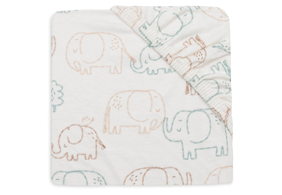 Hoeslaken Jersey 40/50x80/90cm - Elephant Tales - Babywinkel - 8717329400320