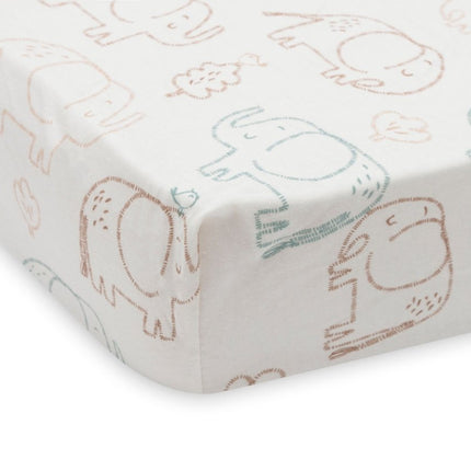 Hoeslaken Jersey 40/50x80/90cm - Elephant Tales - Babywinkel - 8717329400320