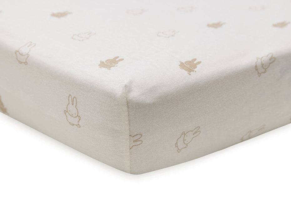 Hoeslaken Jersey 40/50x80/90cm Happy Miffy - Nougat - Babywinkel - 8717329378902