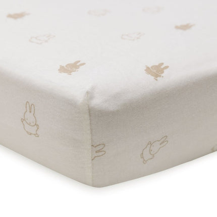 Hoeslaken Jersey 60x120cm Happy Miffy - Nougat - Babywinkel - 8717329378919