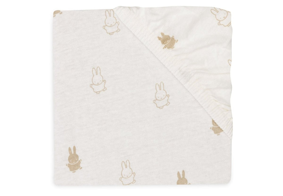 Hoeslaken Jersey 60x120cm Happy Miffy - Nougat - Babywinkel - 8717329378919