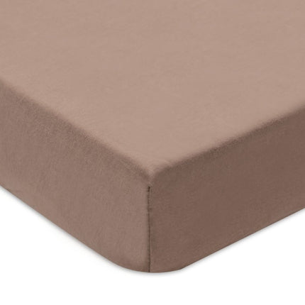 Hoeslaken Jersey 60x120cm - Milky Coffee/Ivory - 2 Stuks - Babywinkel - 8717329400214