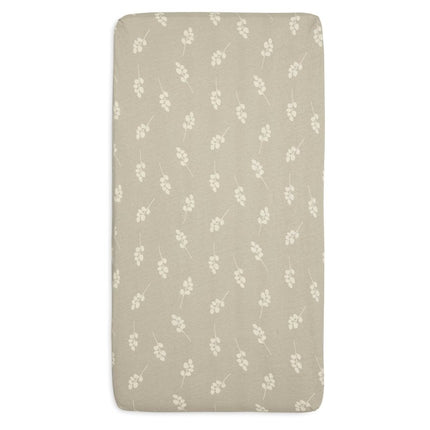 Hoeslaken Jersey 60x120cm Twig - Olive Green - Babywinkel - 8717329376496