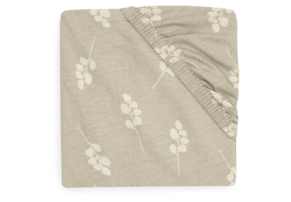 Hoeslaken Jersey 60x120cm Twig - Olive Green - Babywinkel - 8717329376496