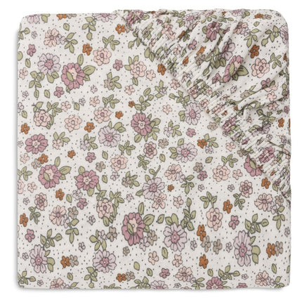 Hoeslaken Jersey 70/140x75/150cm - Retro Flowers - Babywinkel - 8717329376328