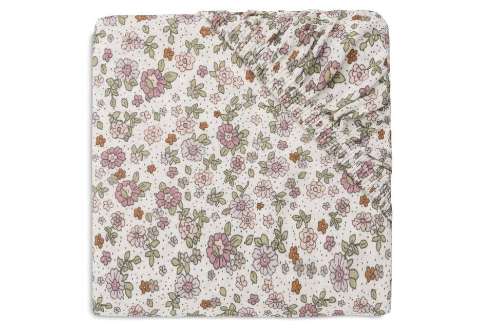 Hoeslaken Jersey 70/140x75/150cm - Retro Flowers - Babywinkel - 8717329376328