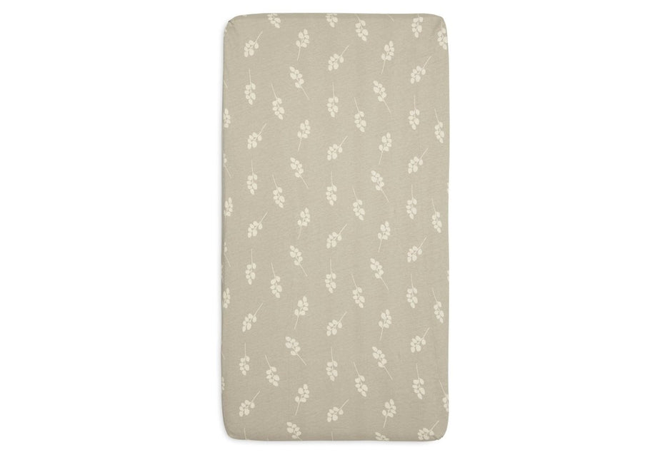 Hoeslaken Jersey 70/140x75/150cm Twig - Olive Green - Babywinkel - 8717329376380